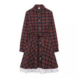 Платье с нижней юбкой (6-7 Синий) LOLOCLO