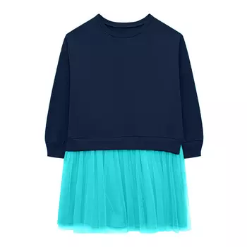 Платье с юбкой из фатина (4-5 Темно-синий) LOLOCLO