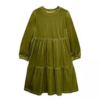 Платье с воланами (4-5 Хвойный) LOLOCLO