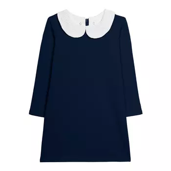 Платье с воротничком из шитья (10-11 Темно-синий) LOLOCLO