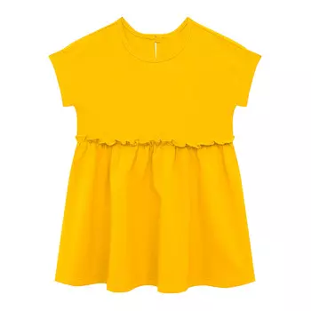 Платье со сборкой на талии для малышей (18-24м Желтый) LOLOCLO