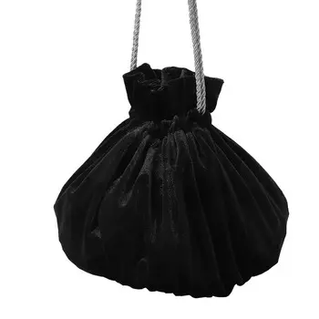 Сумочка-мешок из бархата (One Size Черный) LOLOCLO