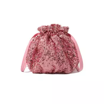 Сумочка-мешок с пайетками (One Size пудровый) LOLOCLO