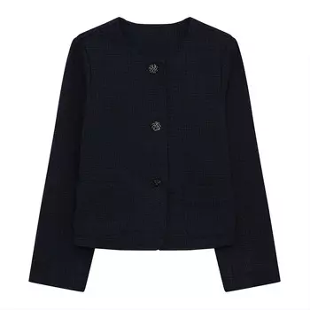 Укороченный жакет для подростков (teen S Темно-синий) LOLOCLO