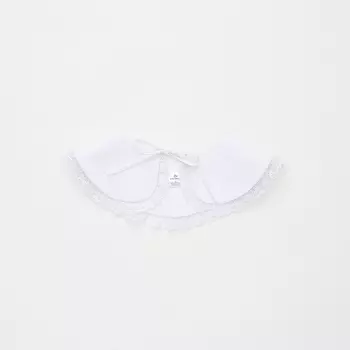 Воротничок с цветочным кружевом (M Белый) LOLOCLO