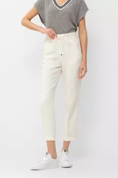 Брюки Kiton Укороченные Белый