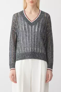 Джемпер Brunello Cucinelli Модель Dazzling Ribbed Net