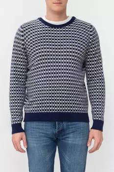 Джемпер Kiton Кашемировый Т.синий/Серый