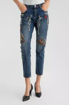 Джинсы Philipp Plein Декор Кристаллами