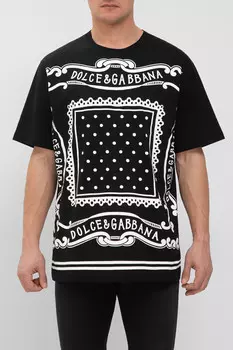 Футболка Dolce&Gabbana Модель Из Коллекции Dna С Принтом Bandanna