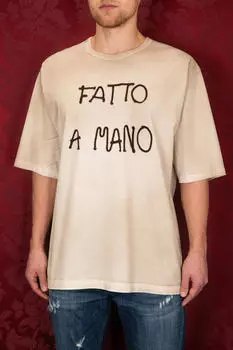 Футболка Dolce & Gabbana С Вышивкой Fatto A Mano