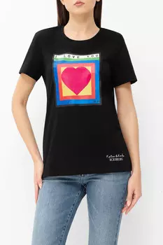 Футболка Iceberg С Крупным Принтом