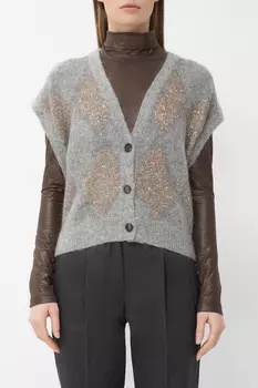 Кардиган Brunello Cucinelli Модель Dazzling Argyle