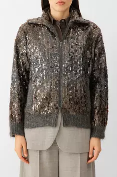 Кардиган Brunello Cucinelli Модель Dazzling Dgrad Embroidery