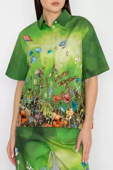 Рубашка Dior С Цветочным Принтом