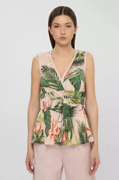 Топ Max Mara Из Хлопка С Цветочным Узором