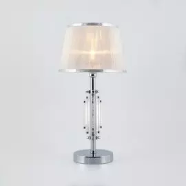 01065/1 хром Настольная лампа с абажуром Eurosvet Amalfi