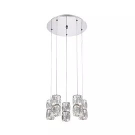 08620-5A Подвесная светодиодная люстра Kink Light Аква-Кристалл