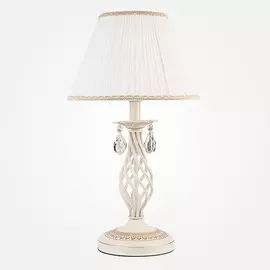 Настольная лампа Eurosvet 10054/1 белый с золотом/прозрачный хрусталь Strotskis