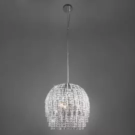 10091/3 хром/прозрачный хрусталь Strotskis Подвесной светильник ЕВРОСВЕТ Oliver