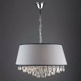 10092/5 хром/прозрачный хрусталь Strotskis Подвесная люстра Eurosvet Opera