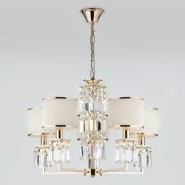 10099/5 золото/прозрачный хрусталь Strotskis золото/прозрачный хрусталь Strotskis Подвесная люстра Eurosvet Zaffiro a044565