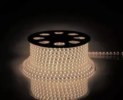 100м. Комплект светодиодной ленты 2835 теплого цвета 2700К, 4,4W, 220V, 60LED/m, IP65 Feron LS704 (26244)