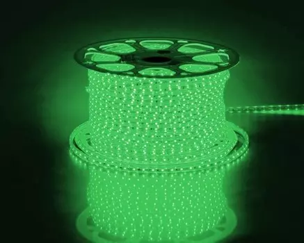100м. Комплект светодиодной ленты зеленого цвета 2835 4,4W, 220V, 60LED/m, IP65 Feron LS704 26241