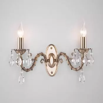 10102/2 античная бронза/прозрачный хрусталь Strotskis Бра настенное Eurosvet Favola a044789