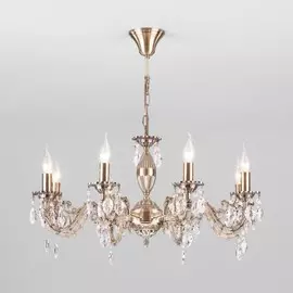 10102/8 античная бронза/прозрачный хрусталь Strotskis Подвесная люстра Eurosvet Favola a044791