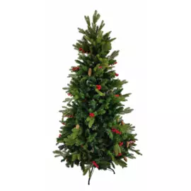 1060418 Ель новогодняя искусственная Christmas (6108-YR010B) 1.2 м с шишками и рябиной