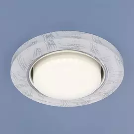 1062 GX53 WH/SL Встраиваемый светильник Elektrostandard белый/серебро (a034000)