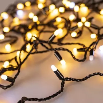 10м. Уличная гирлянда нить Ardecoled 230V ARD-String-Classic-10000-Black-100Led-Milk-Flash Warm (31208)