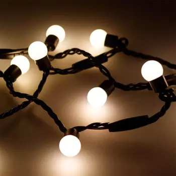 10м. Уличная гирлянда шарики теплый свет Ardecoled 230V ARD-Ball-Classic-D17.5-10000-Black-100Led Warm (25584)