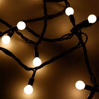 10м. Уличная гирлянда шарики теплый свет Ardecoled 230V ARD-Ball-Classic-D13-10000-Black-100Led Warm (25572)