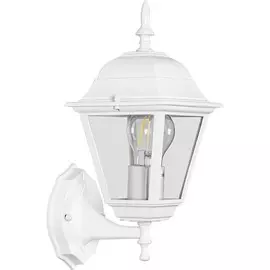 Светильник садово-парковый Feron 4101/PL4101 четырехгранный на стену вверх 60W E27 230V, белый 11013