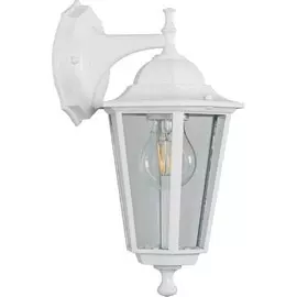 Светильник садово-парковый Feron 6202/PL6202 шестигранный на стену вниз 100W E27 230V, белый 11065