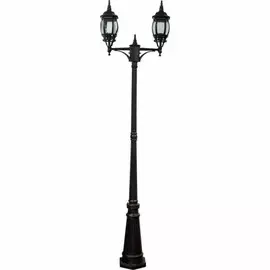 Светильник садово-парковый Feron 8114/PL8114 столб 2*100W E27 230V, черный 11213