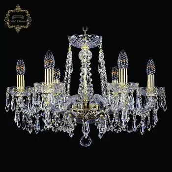 11.23.6.200.Gd.Dr Подвесная люстра с хрусталем и стеклянными рожками Art Classic