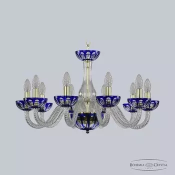 1308/10/240 G Cl/Clear-Blue/H-1H Подвесная люстра Bohemia Ivele Crystal
