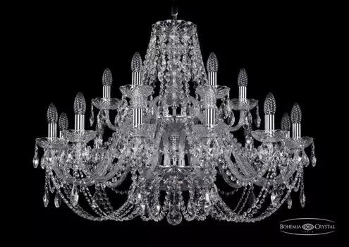 1406/12+6/300/2d/Ni Подвесная люстра Ivele Crystal