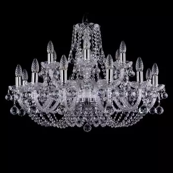 1406/12+6/300/Ni/Balls Подвесная люстра Bohemia Ivele