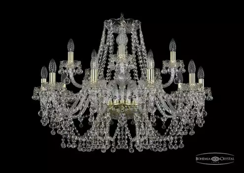 1409/10+5/300/G Подвесная люстра Bohemia Ivele Crystal