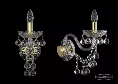 1409B/1/195/XL/G Бра Bohemia Ivele Crystal