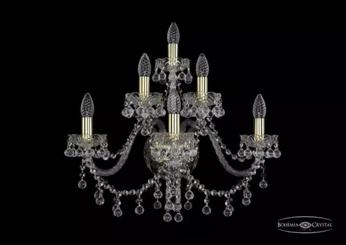 1409B/3+2+1/240/G Бра Bohemia Ivele Crystal