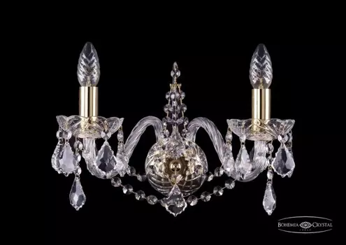 1411B/2/160/G/Leafs Бра Bohemia Ivele Crystal