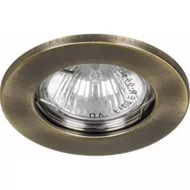 Светильник встраиваемый Feron DL10 потолочный MR16 G5.3 античное золото 15206