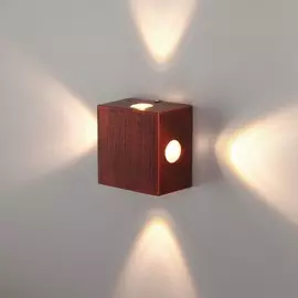 1601 TECHNO LED Kvatra красно-черный Уличный настенный светодиодный светильник Elektrostandard