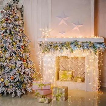 1,8*0,6м. Гирлянда бахрома белый свет IP20 Eurosvet 100-001 (a044082)