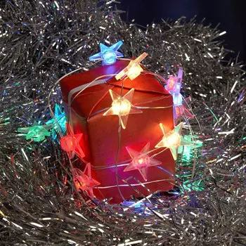 1.8м. Светодиодная гирлянда линейная ''Звездочки'' 20LED RGB IP20 Feron CL571 41646